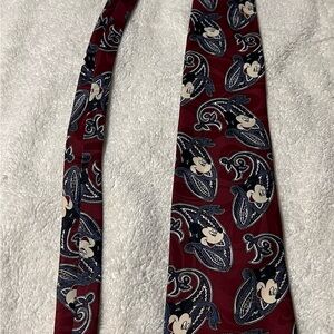 Disney Mickey Mouse Red and Blue Paisley Tie